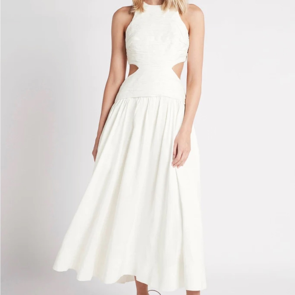 Aje. Introspect Cut Out Midi Dress